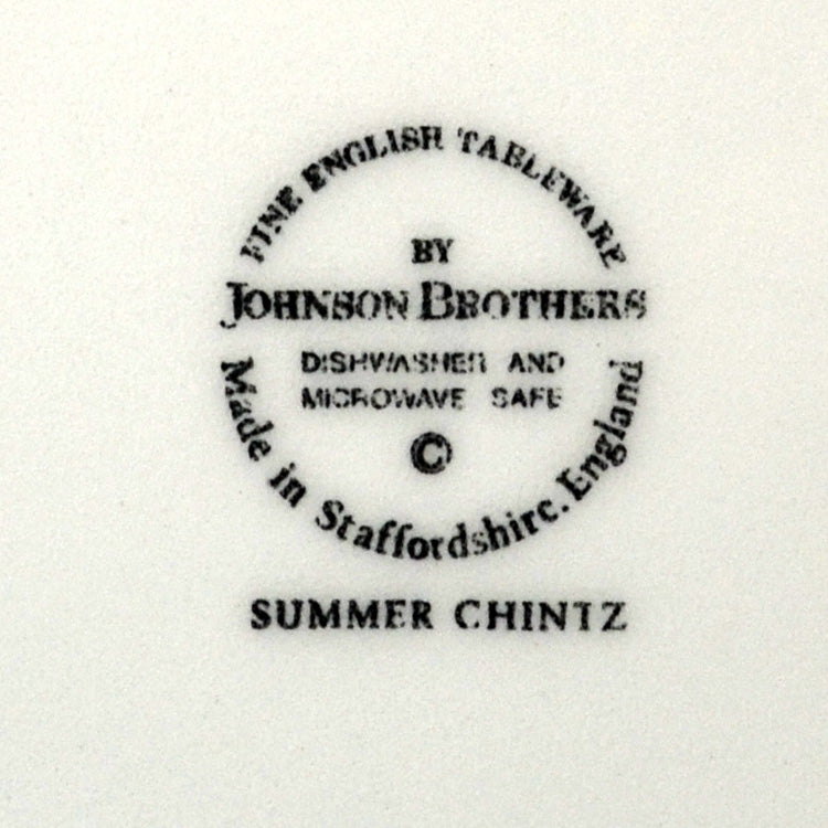 Johnson Brothers Summer Chintz China mark