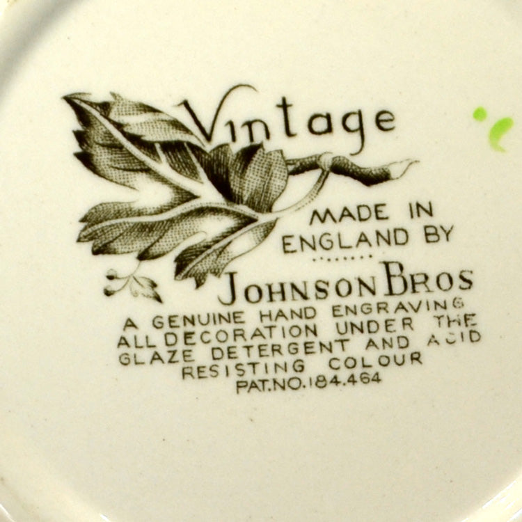 Johnson Bros China Vintage Pat no 184464 Lidded Tureen