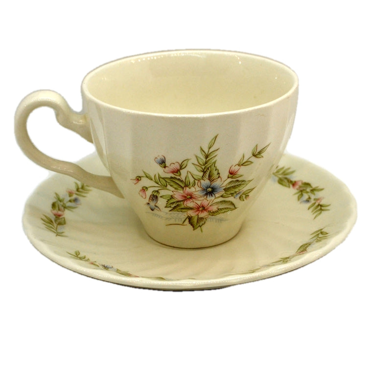Johnson Brothers Floral China Teacup and Saucer