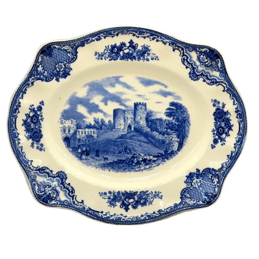 Johnson Bros China Blue and White Dudley Castle Platter