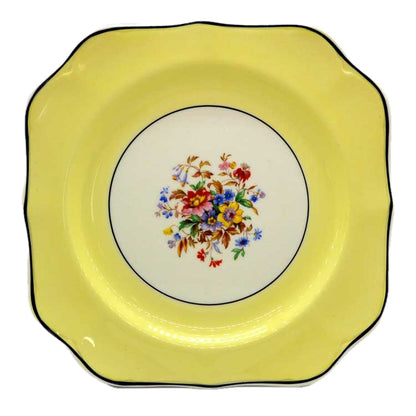 pareek china yellow johnson bros cake plate