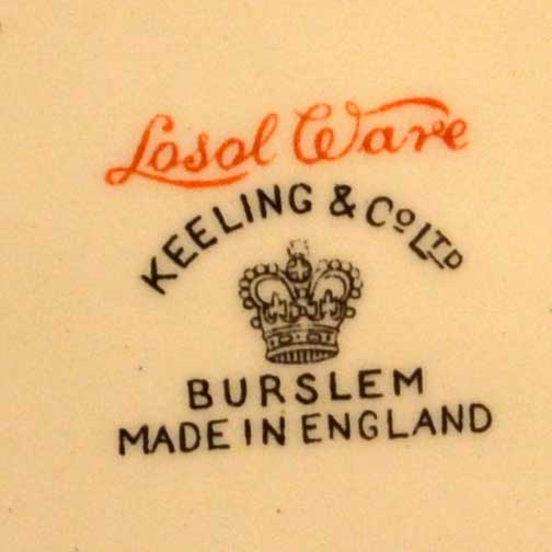 losol ware keeling and co ltd 1929 china mark