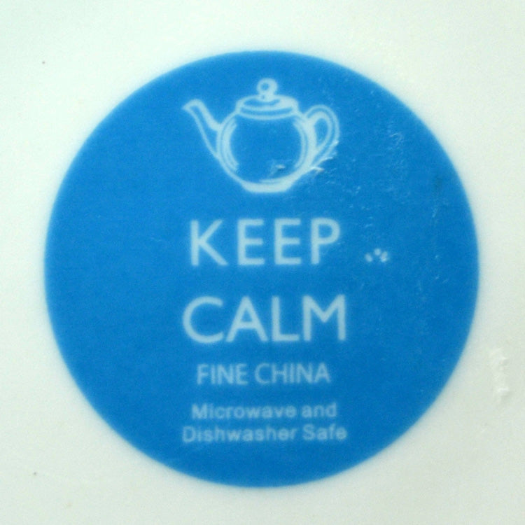 Blue Keep Calm and Drink Tea China Mug