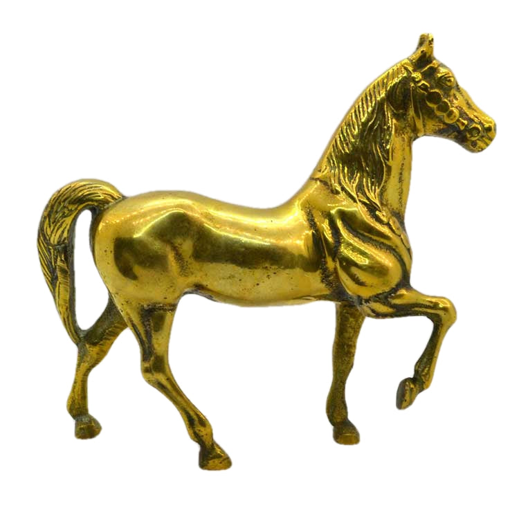 cast solid brass horse
