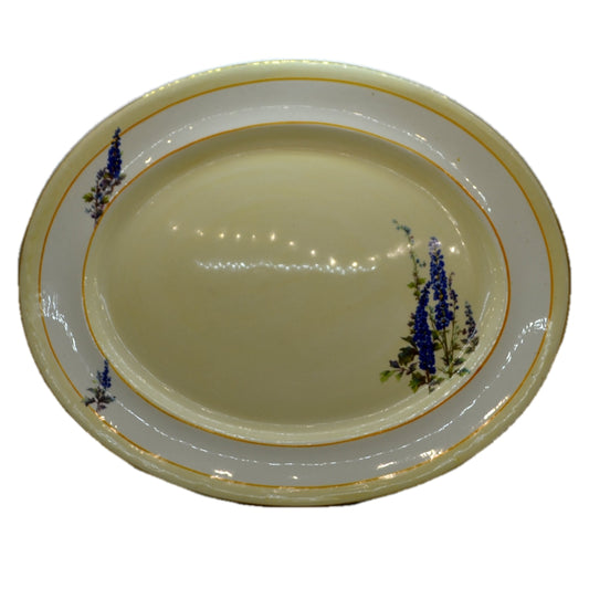 Large Tams Ware Floral Delphimium China 1465 18-inch Platter