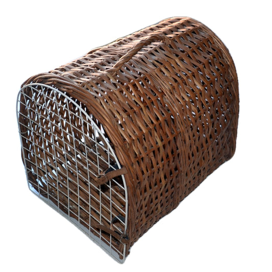Large Vintage Wicker Cat Basket
