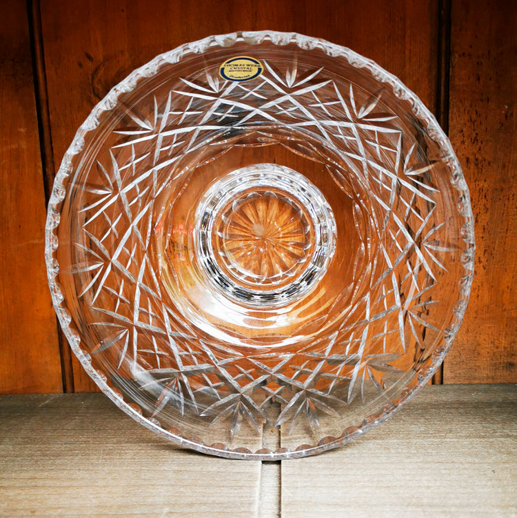 British Thomas Web Lead Crystal Bowl