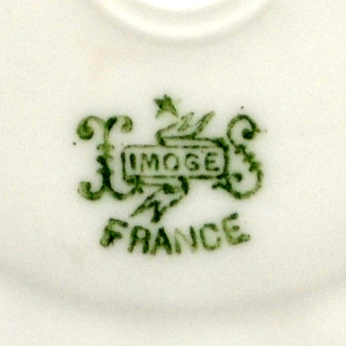 Antique Limoges Floral Porcelain China Teacup & Saucer