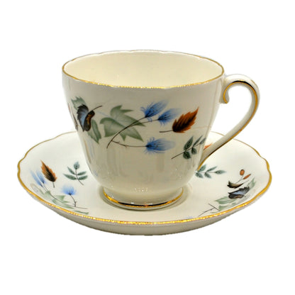 Colclough Ridgway Linden 8162 China Breakfast Cup & Saucer 1955-1964