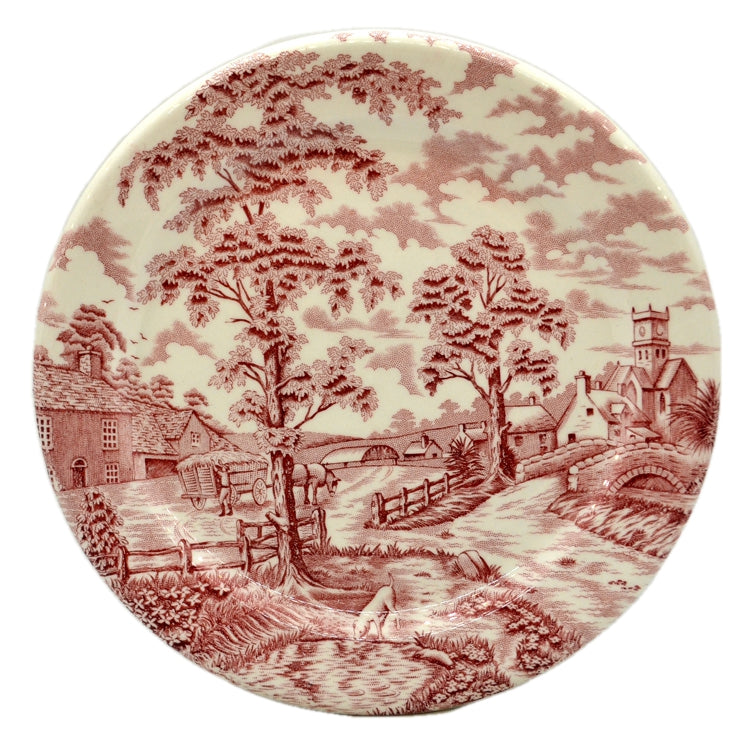 John Maddock & Sons Ultra Vitrified Red and Whitel China Side Plate