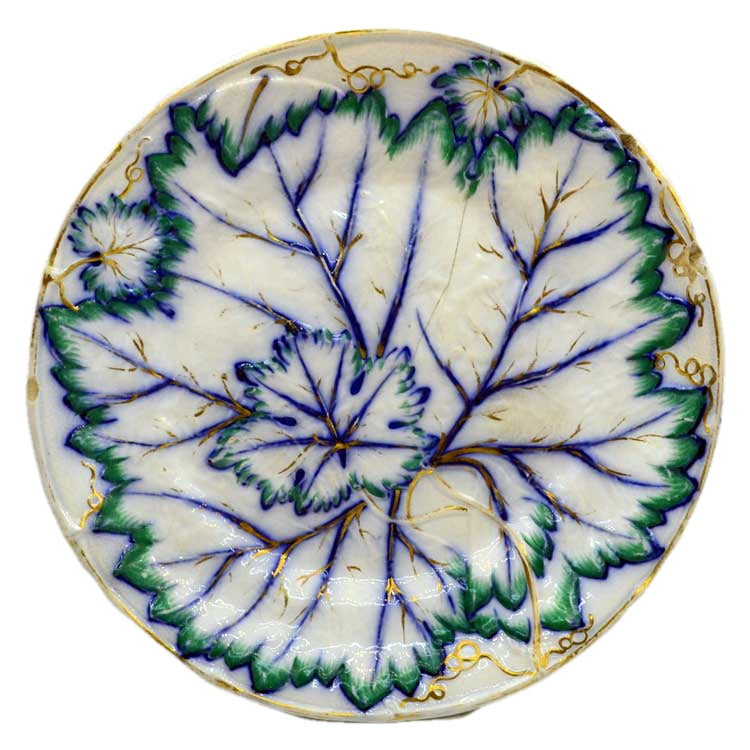 Davenport majolica Ivy Leaf 807 Tazza and 4 china plate set 1819-1822