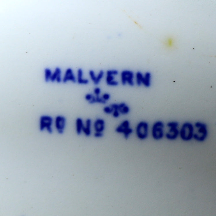Colonial Pottery Marvern Blue & White China RD No 406303 marks colonial pottery