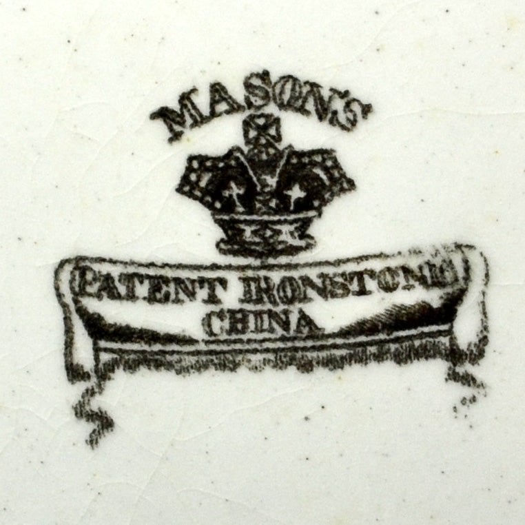 Antique Mason's English Ironstone Willow China Plate 1825-1840