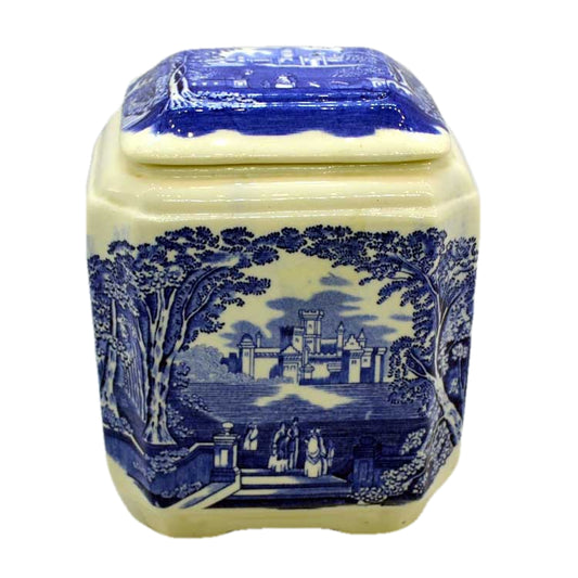 Masons china tea caddy twinings blue and white china