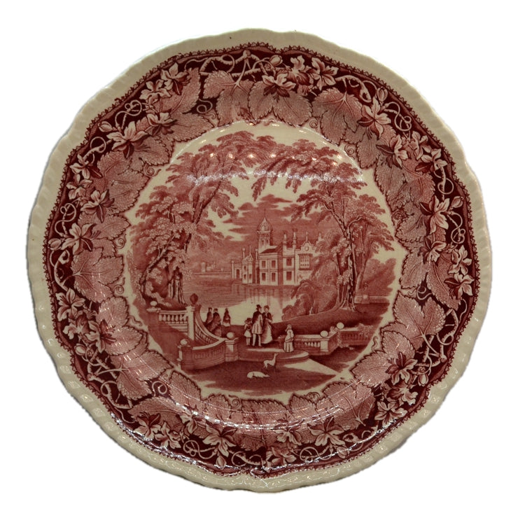 Vintage Masons Ironstone Red & White Vista China 14-inch Charger Plate