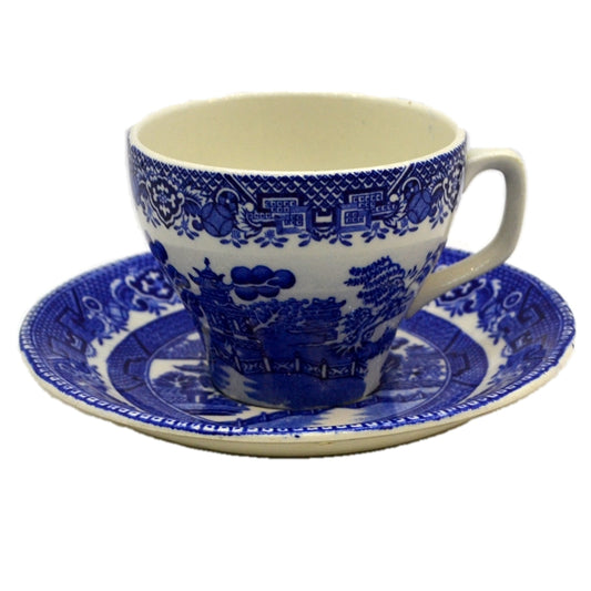 Alfred Meakin Blue and White Old Willow Tea Cup and Saucer