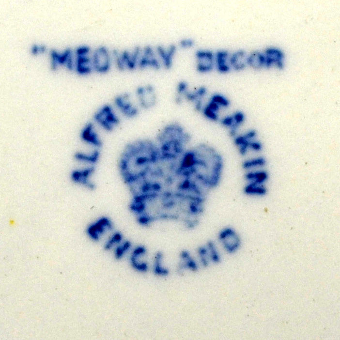 Antique Alfred Meakin Medway Blue and White China 9-inch Plate