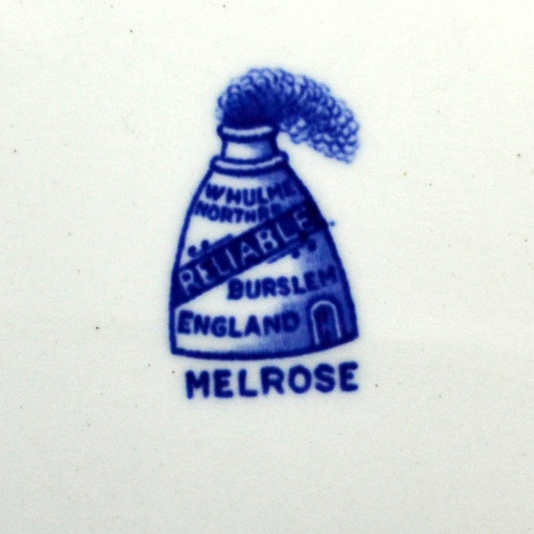 William Hulme Blue and White China Melrose Mark