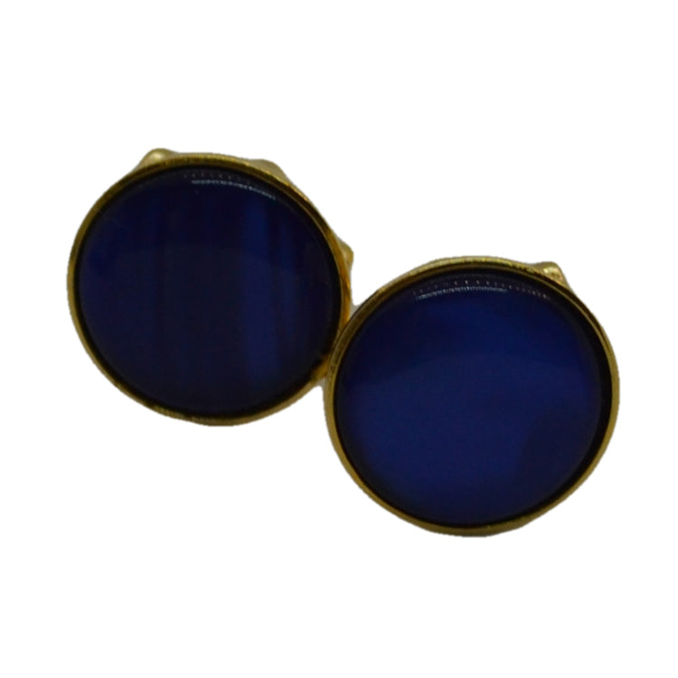 blue and gold effect cufflinks