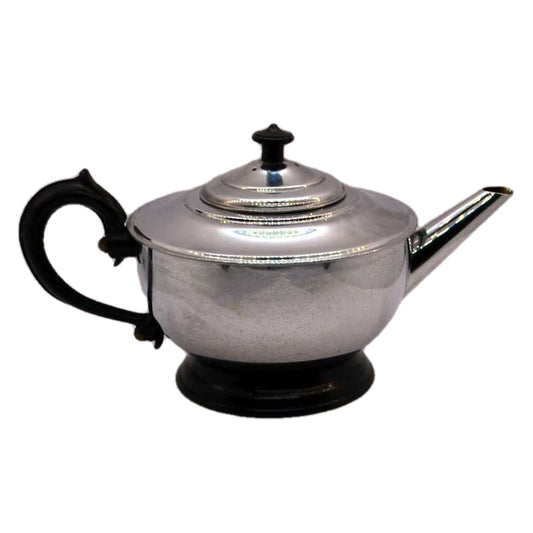chrome metal insulated teapot