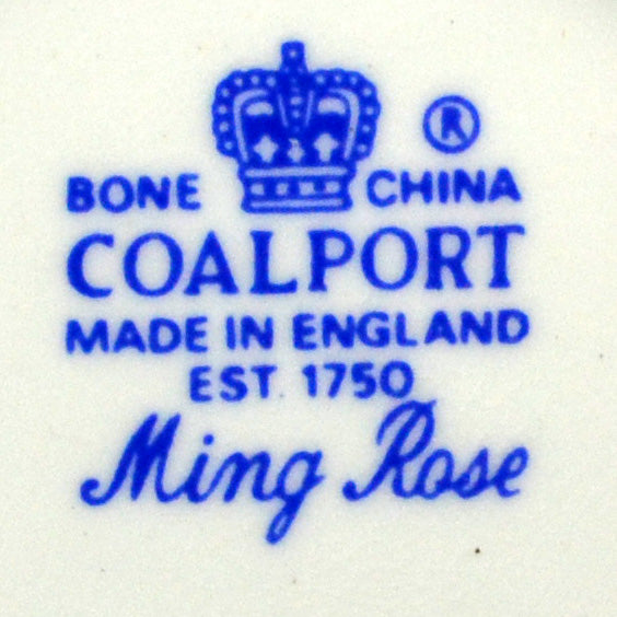 Coalport China Ming Rose China Mark