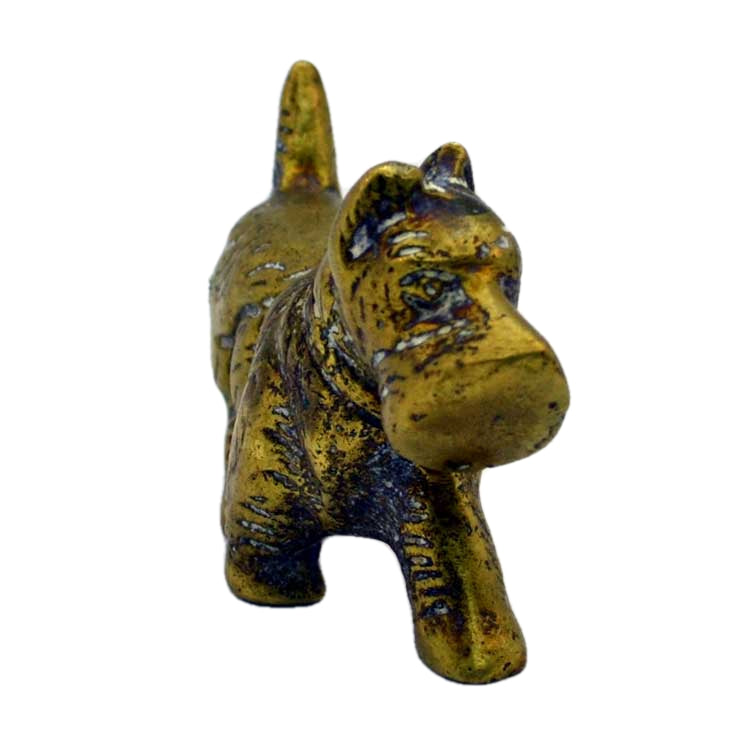 vintage brass scottie dog