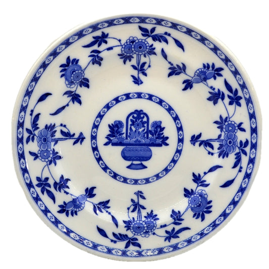 Antique Minton's China Delft Blue and White Dinner Plate