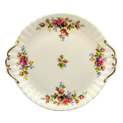 Royal Albert Floral China Moss Rose Cake Plate