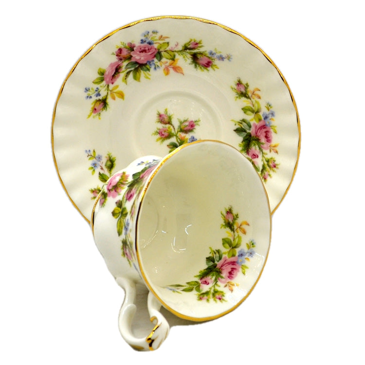 Royal Albert China Moss Rose Tea Cup and Saucer