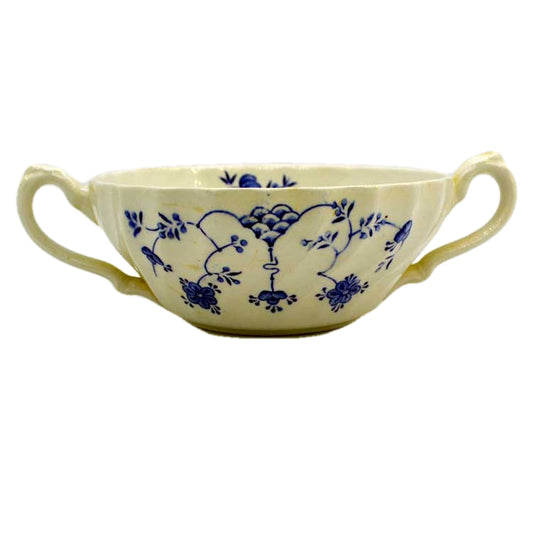 Myott Blue and White Finlandia china soup cups