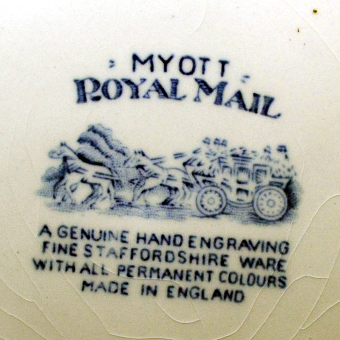 Myott Royal Mail blue and white china mark