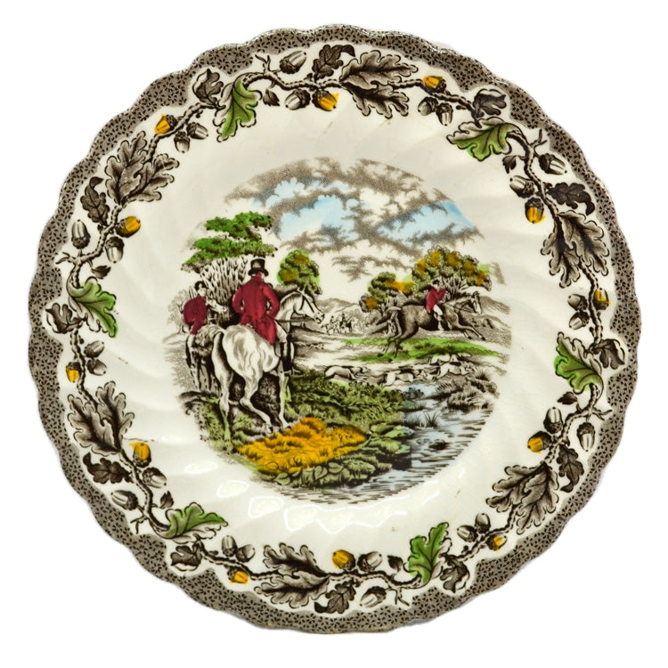 Myotts Country Life Series China Brown and White 7.75-inch plate