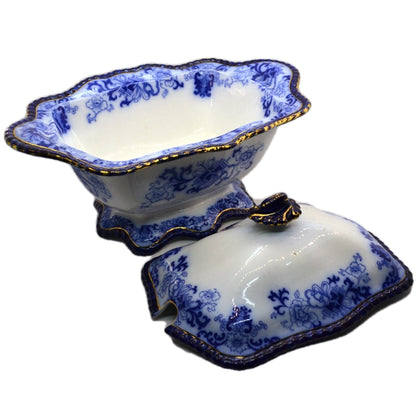 Doulton Burslem Nankin Antique Blue and White China Tureen