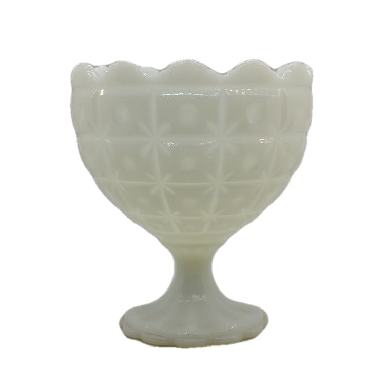 Vintage NAPCO 1185 Milk Glass Pedestal Compote Vase