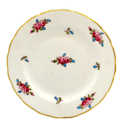 New Chelsea Pattern 1433 Pink Rose Bud Floral China 5.25-inch Side Plate