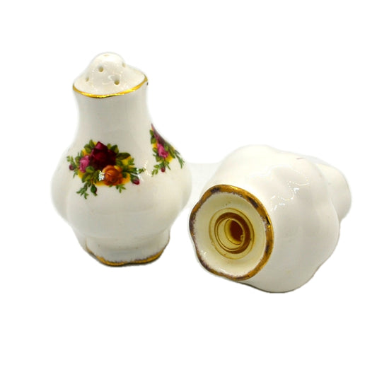 H Aynsley Old Country Roses China Salt and Pepper Pots