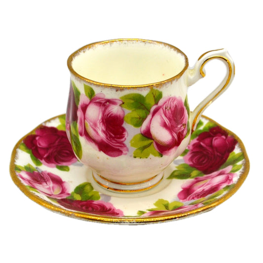 Royal Albert Old English Rose Demi Tasse Teacup and Saucer