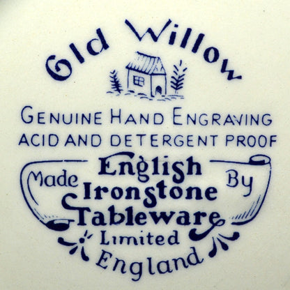 English Ironstone China Mark Old Willow