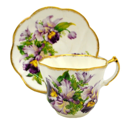 Salisbury Shell Bowl Orchid China Teacup and saucer 2554