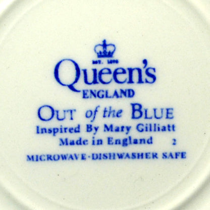 Queen's China Out of the Blue Cereal Bowl Blue And White China