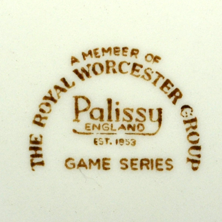 Royal Worcester Palissy China Game Series Marks