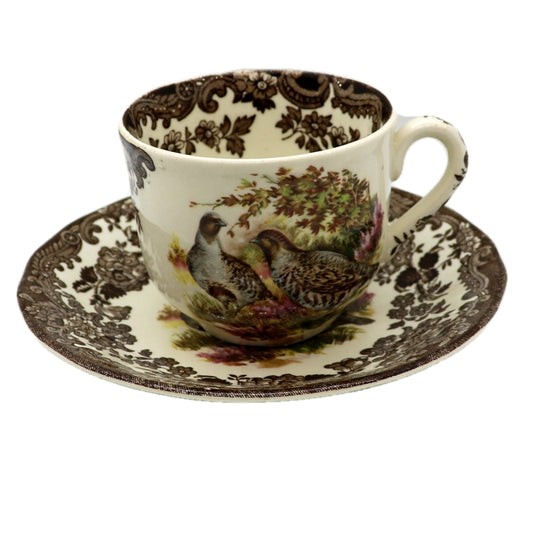Royal Worcester Palissy China Game Series Quail Teacup & Saucer