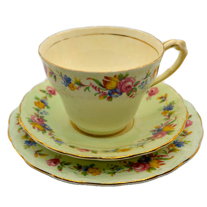Vintage Paragon Floral China Teacup Trio Pattern 2101