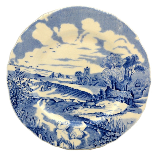 Alfred Meakin Pastoral Blue and White China Side Plate