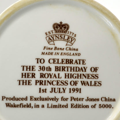 Aynsley China Commemorative Dianna Birthday Mug 1991