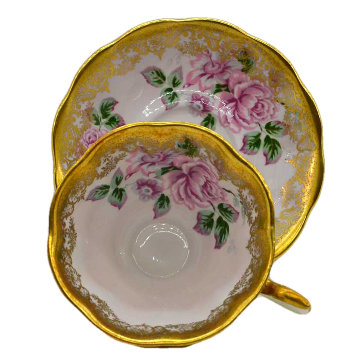 pink roses royal albert vintage portrait series teacup