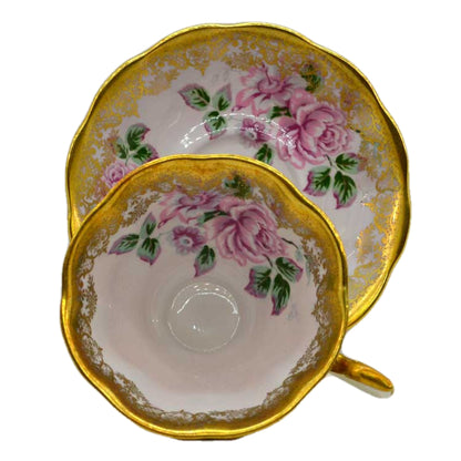 pink roses royal albert vintage portrait series teacup