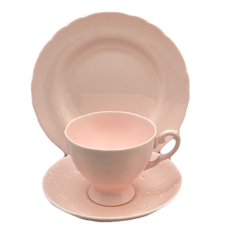 Tuscan Pastel Pink Tea Cup Trio by R H & S L Plant China c1950