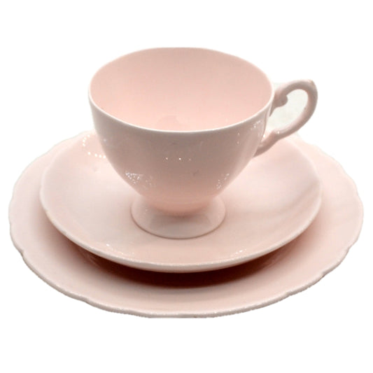 Tuscan Pastel Pink Tea Cup Trio by R H & S L Plant China c1950