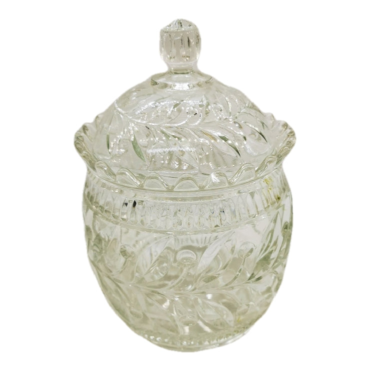 Antique Pressed Glass Biscuit Barrel